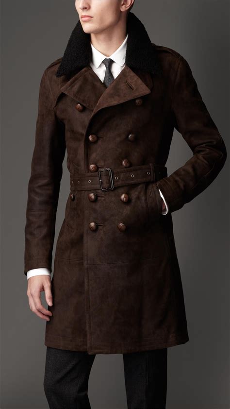 burberry london shearling cotton trench men|Trench Coats for Men .